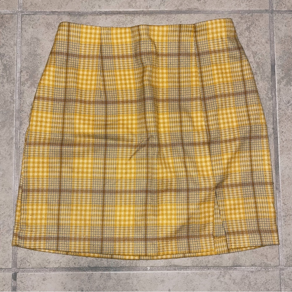 Yellow Plaid Skirt